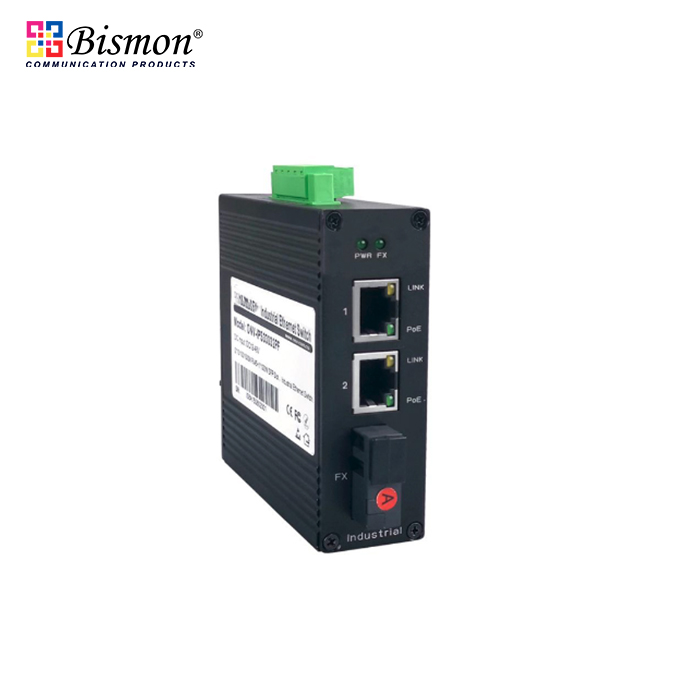 2 Port 10/100Mbps RJ45 PoE + 1xSC port Multimode Industrial Switch